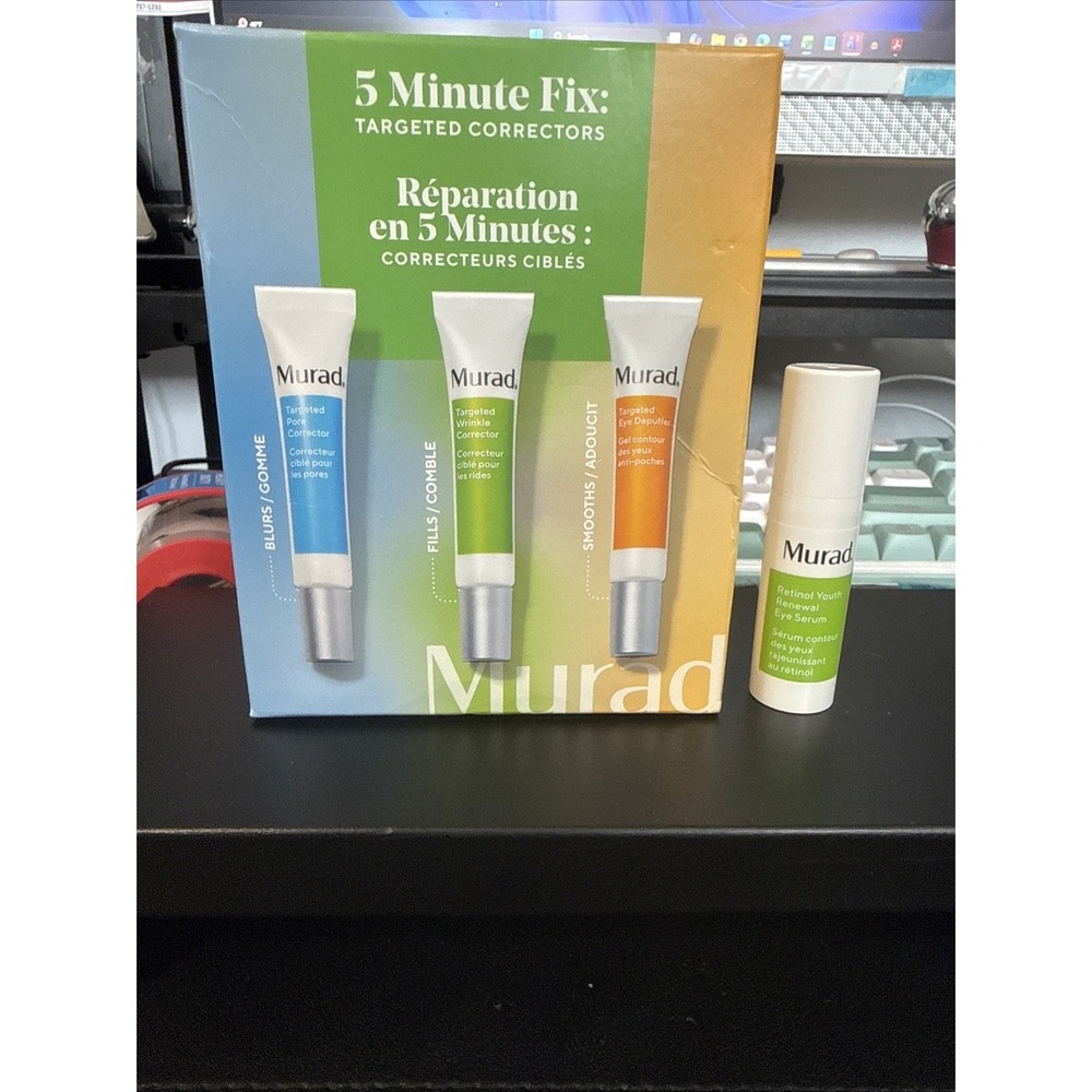 Murad Bundle 5 Minute  Target Correctors 0.17 fl oz Each  Plus Youth Renewal 5ml